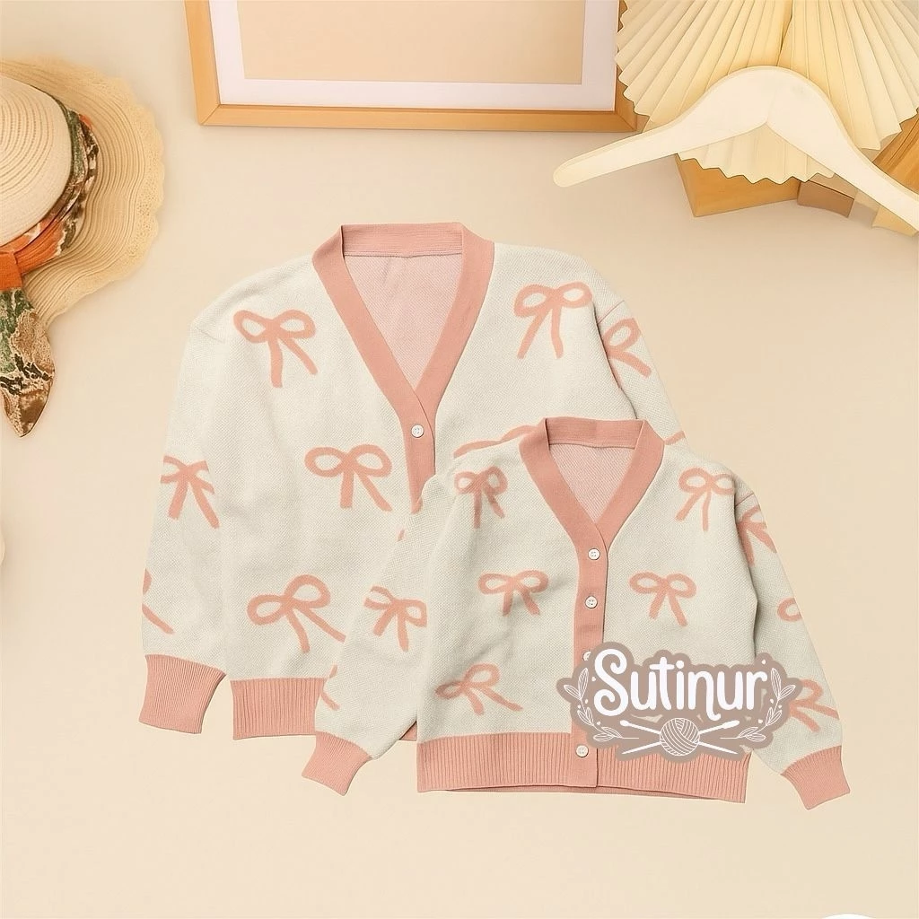 cardigan fuji motif pita